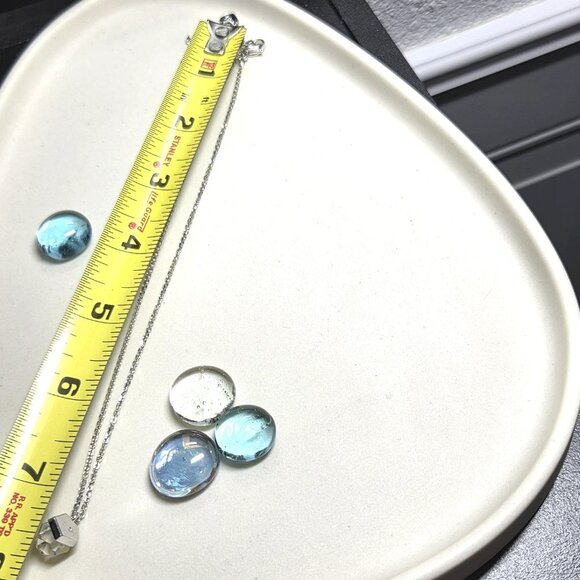 Authentic Swarovski Solitaire Clear Crystal Single Stone Necklace Silver Tone - Picture 4 of 11